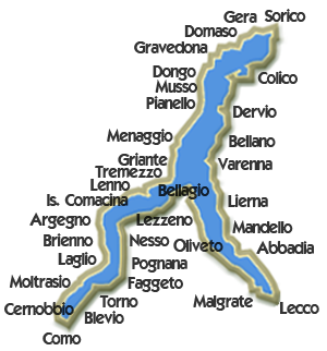 Mappa lago di Como