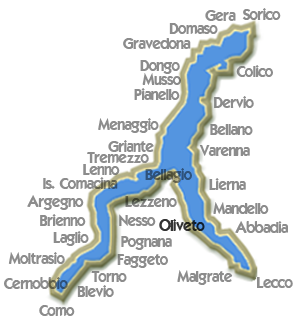 Mappa Oliveto Lario